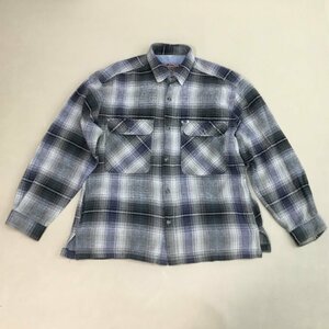 ■QUIKSILVER クイックシルバー ネルシャツ チェック 長袖 ボタン トップス サーファー メンズ サイズ M グレー系 /0.64㎏■