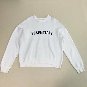 ■FEAR OF GOD ESSENTIALS フィアオブゴッド エッセンシャルズ ニット セーター トップス ロゴ メンズ サイズ M ホワイト /0.9㎏■の画像1