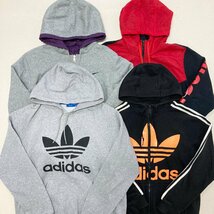 ●NIKE adidas ナイキ アディダス 4点 ジャケット パーカー フーディー プルオーバー フルジップ メンズ サイズMIX 卸 現状品 2.35kg●_画像1