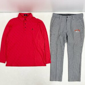 ◆【古着】Munsing wear など メンズ ゴルフウェア 10点 まとめ トップス パンツ アウター 等 サイズMIX 卸 現状品 3.70kgの画像6