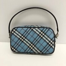 ●BURBERRY BLUELABEL バーバリー ブルーレーベル ハンドバッグ バニティ ポーチ ZCE04-500 ノバチェック ブルー系 レディース 0.1kg●_画像3