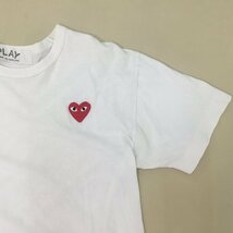 ■【送料198円】PLAY COMME des GARCONS プレイコムデギャルソン Tシャツ ハート 刺繍 レディース サイズ不明(M相当) 0.16㎏■_画像3