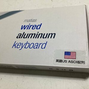 ★Matias wired aluminum keyboard for Mac キーボード FK318S パソコン周辺機器 英語US ASCII配列 現状品 0.552kg★の画像5