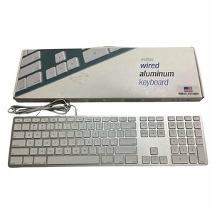 ★Matias wired aluminum keyboard for Mac キーボード FK318S パソコン周辺機器 英語US ASCII配列 現状品 0.552kg★の画像1