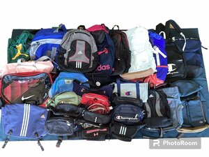 ■SPORTS BAGS スポーツバッグ まとめ売り アソート 卸 adidas Championなど 合計30点 ショルダー リュック他 /11.6kg■