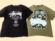 ■ストリート系ブランド STUSSY/HYSTERIC/BenDavis/NewEra/XLARGE/MILKFED. 10点 まとめ売り Tシャツ スウェット他 古着卸 /3.2kg■_画像2