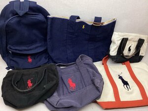 ■Polo Ralph Lauren ラルフローレン キャンパストートバッグ 6点 まとめ売り アソート 使用汚れ 変色あり 中古品 /3.47kg■