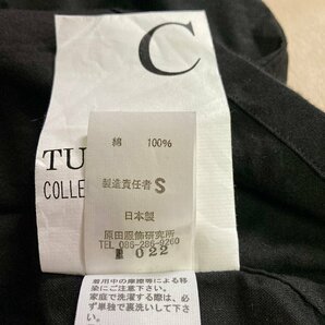 ★美品 TUKI ツキ BLOUSES 半袖シャツ ショートスリーブシャツ サイズ6 ワークシャツ ブラック 日本製 0.26kg★の画像7