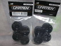 未使用未開封品 CARTEN NBA319 10 Spoke Wheel +1mm(Black)(4pcs) Mシャーシ用ホイール 2セット_画像1