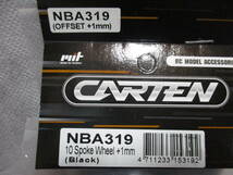 未使用未開封品 CARTEN NBA319 10 Spoke Wheel +1mm(Black)(4pcs) Mシャーシ用ホイール 2セット_画像2