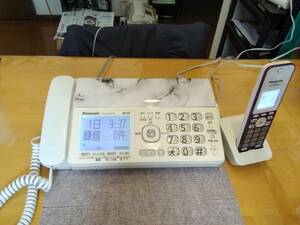 10[ cordless handset attaching FAX memory reception arrival . up . electro- hour telephone call correspondence ]Panasonic Panasonic FAX machine KX-PD503-W( marble pattern )