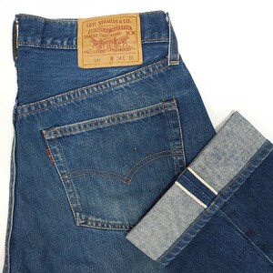 希少Levi'sリーバイス米国製☆501ヴィンテージ60s復刻ジーンズW34ジーパンデニムパンツBIG-EビッグE赤耳110周年記念アメリカUSAバレンシア