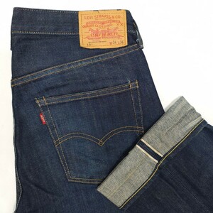 濃紺！Levi's リーバイス☆501 ヴィンテージ 復刻 71501 ジーンズ ジーパン デニムパンツ W34 日本製 BIG-E ビッグE 赤耳