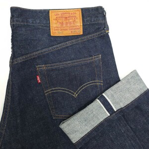 廃盤希少 Levi'sリーバイス☆504Z-XXヴィンテージ50s復刻ジーンズジーパンデニムパンツW36日本製TALON濃紺美品BIG-EビッグE赤耳140周年記念