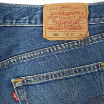 米国製 Levi's リーバイス☆501 デニムパンツ W36 ジーンズ ジーパン スモールe レギュラー 脇割 USA製 アメリカ製 ボタン裏553 メンズ_画像5