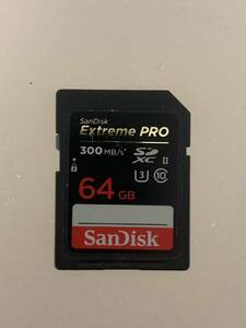 【中古】SanDisk(サンディスク) 【SDXC UHS-II 300MB/s】 Extreme Pro 64GB SDカード