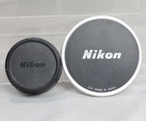 031676 【良品 ニコン】 Nikon 72N メタルレンズキャップ＆ LF-1 レンズリアキャップ