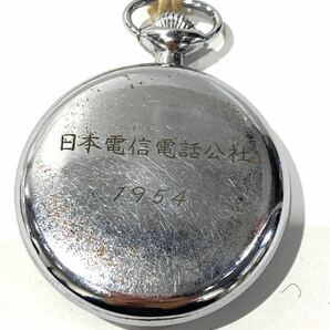 △bk-712 国鉄懐中時計 セイコー プレシジョン スモセコ SEIKO PRECISION 1954 日本電信電話公社 手巻き 現状品(S103-5 )の画像4