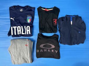  men's apparel sweat pants T-shirt short sleeves long sleeve 5 put on set PUMA OAKLEY etc. S L XL size present condition goods O168-24