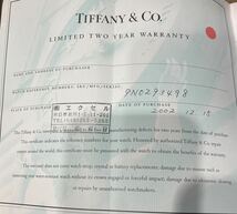 bk-692 Tiffany ティファニー アトラス 9N0293498 QZ デイト 黒文字盤 ANT レディース腕時計 説明書 箱付き(Y213-7)_画像10