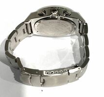 bk-744 TECHNOS テクノス メンズ腕時計 クロノグラフ スイス シルバー文字盤 稼働品 箱 説明書 保証書 コマ付き(O159-6)_画像8