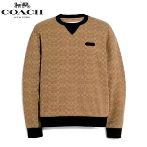 ◆新品タグ付き/正規品◆【COACH★C5760-S】コーチ 百貨店商品♪ シグネチャー長袖スウェットシャツトレーナー オーガニックコットン 即決