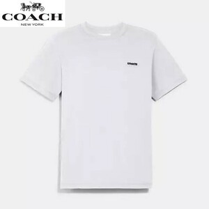 ◆新品タグ付き/正規品◆【COACH★C5763-M】コーチ 百貨店商品♪ ワンポイントロゴ半袖Tシャツ オーガニックコットン 定価17,600円 即決!! 