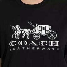 ◆2024夏おすすめ！◆新品/正規品◆【COACH★C9117-BLK】コーチ 百貨店商品 ホースアンドキャリッジ半袖Tシャツ オーガニックコットン XS_画像4