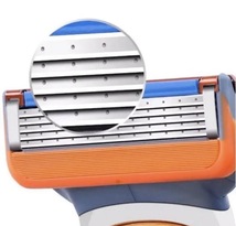 髭剃り替刃 ジレットフュージョン 互換品　オレンジ　8個セット Gillette Fusion 5枚歯 かみそり 剃刀 替え刃 ヘッド カミソリFusion 5_画像2