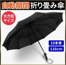 折りたたみ傘 ワンタッチ自動開閉 おりたたみ傘 頑丈な10本骨 折れにくい 折り畳み傘 台風対応 梅雨対策 超撥水 雨晴兼用 傘カバー付き_画像1