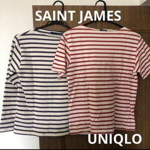 レディース セントジェームス 長袖 ユニクロ 半袖 ボートネック SAINT JAMES ボーダーカットソー