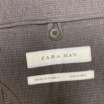 ザラ ZARA テーラードジャケット 2B ネイビー 46表記 M相当 ポリエステル 紺色 ストレッチ素材 軽量 トラベル メンズ 上着MEN'S 春夏秋_画像7