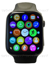 送料無料 Apple Watch 代替品 2.0インチ 大画面 スマートウォッチ 音楽 多機能 Watch8 健康 スポーツ 防水 血中酸素 血圧 iphone ブラック_画像2