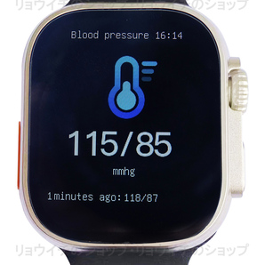 送料無料 Apple Watch 代替品 2.19インチ 大画面 S9 Ultra スマートウォッチ ブラック 音楽 健康 通話 多機能 スポーツ 血中酸素 防水 血圧の画像5