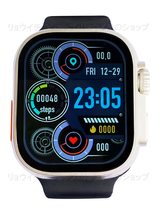 送料無料 Apple Watch 代替品 2.19インチ 大画面 S9 Ultra スマートウォッチ ブラック 音楽 通話 健康 多機能 スポーツ 血中酸素 防水 血圧_画像2
