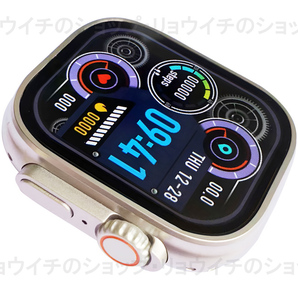 送料無料 Apple Watch 代替品 2.19インチ 大画面 S9 Ultra スマートウォッチ ブラック 音楽 健康 通話 多機能 スポーツ 血中酸素 防水 血圧の画像6