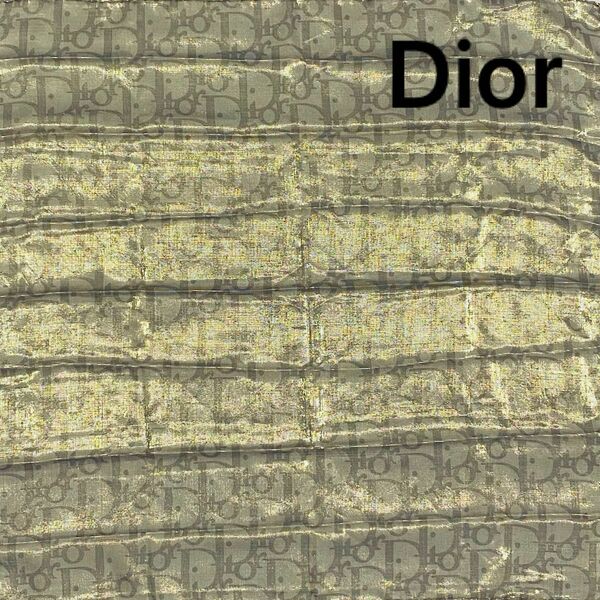 極美品 ★Christian Dior★ スカーフ トロッター ラメ ゴールド
