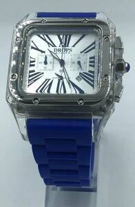 DROPS MILANO STEEL BACK ブルー　メンズ腕時計　UW-323