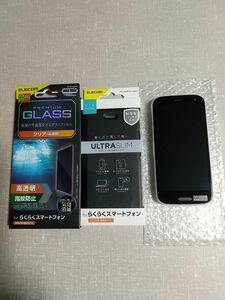 美品 らくらくスマートフォン F-52B ホワイト 新品ケース、新品ガラスフィルム付き SIMフリー