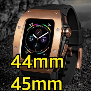 44mm 45mm●RMモデル 薔薇金●メタル ラバー カスタム ステンレス apple watch アップルウォッチ ゴールデンコンセプト Golden Concept 好