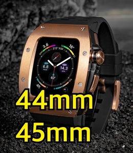 44mm 45mm●RMモデル 薔薇金●メタル ラバー カスタム ステンレス apple watch アップルウォッチ ゴールデンコンセプト Golden Concept 好