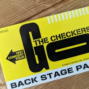 映画◆THE CHECKERS チェッカーズ「GO」 1987 CONCERT TOUR 使用済チケット半券と記念ステッカーとコースターの画像4