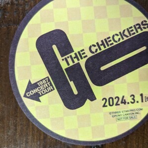 映画◆THE CHECKERS チェッカーズ「GO」 1987 CONCERT TOUR 使用済チケット半券と記念ステッカーとコースターの画像4