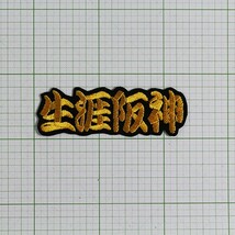 送料無料 生涯 阪神 (黄/黒)そで、襟元に 刺繍 ワッペン 阪神 タイガース 応援 ユニフォームに_画像3