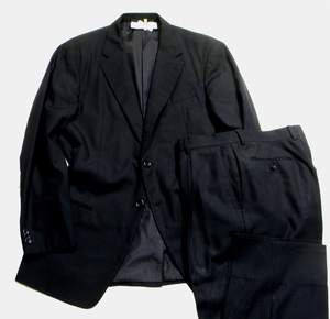 ARMANIアルマーニ最高級シングルブラックスーツ50【良品 春】黒系正規COLLEZIONI フォーマル　礼服　ビジネス