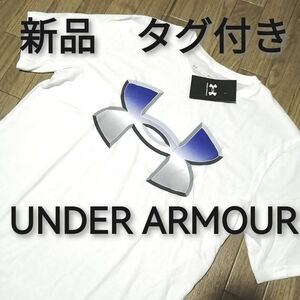 【大人気残りわずか】新品　UNDER ARMOUR　アンダーアーマー　メンズ　Tシャツ　Mサイズ　半袖　白　ホワイト