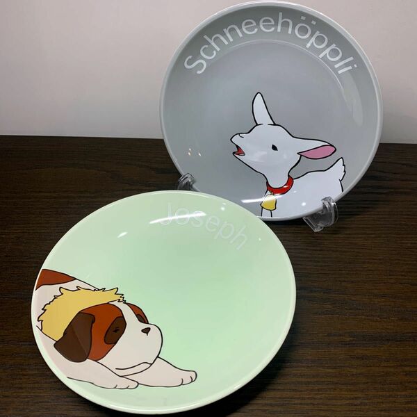 アルプスの少女 ハイジ プレート 絵柄違い HEIDI ジョセフ ユキちゃん 犬 ヤギ 山羊 イヌ 皿 食器