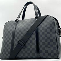 1円●極美品●LOUIS VUITTON ルイヴィトン ダミエグラフィット ヨーン ビジネスバッグ ブリーフケース ボストンバッグ N48118 黒 メンズ_画像1