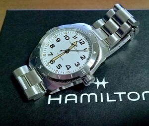 ハミルトン カーキ エクスペディション オート 37mm 白文字盤 H70225510 純正メタルブレス換装ずみ Hamilton Khaki Field Expedition Auto