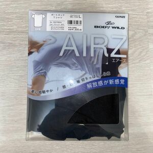 AIRZ ボディワイルド　Lサイズ　ポートネックTシャツ　メンズ